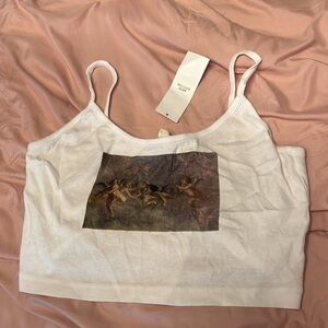 Urban Outfitters Cropped Angel Tank Top Size M NWT